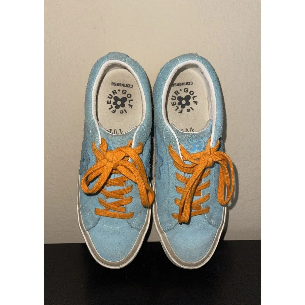 Golf Le Fleur Bachelor Blue One Star‎ Ox Converse, Mens Size 5.5